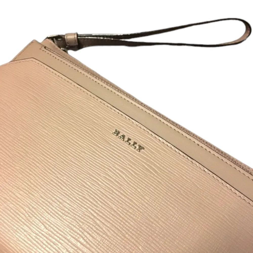 Bally Leddon 6219398 Ladies Nude Wrislet Clutch Calf Embossed