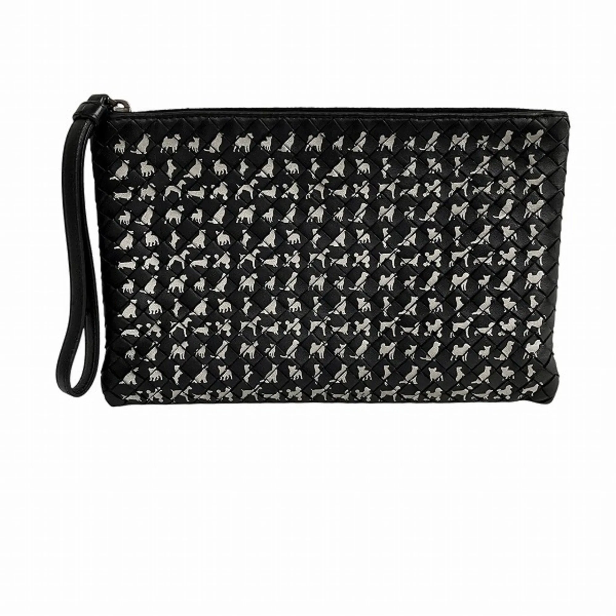 Bottega Veneta Intrecciato Leather Clutch Bag (Pre-Owned)
