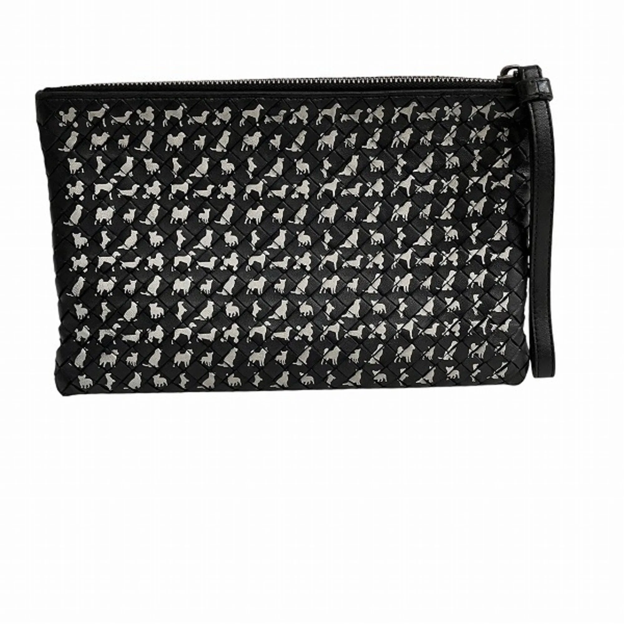 Bottega Veneta Intrecciato Leather Clutch Bag (Pre-Owned)