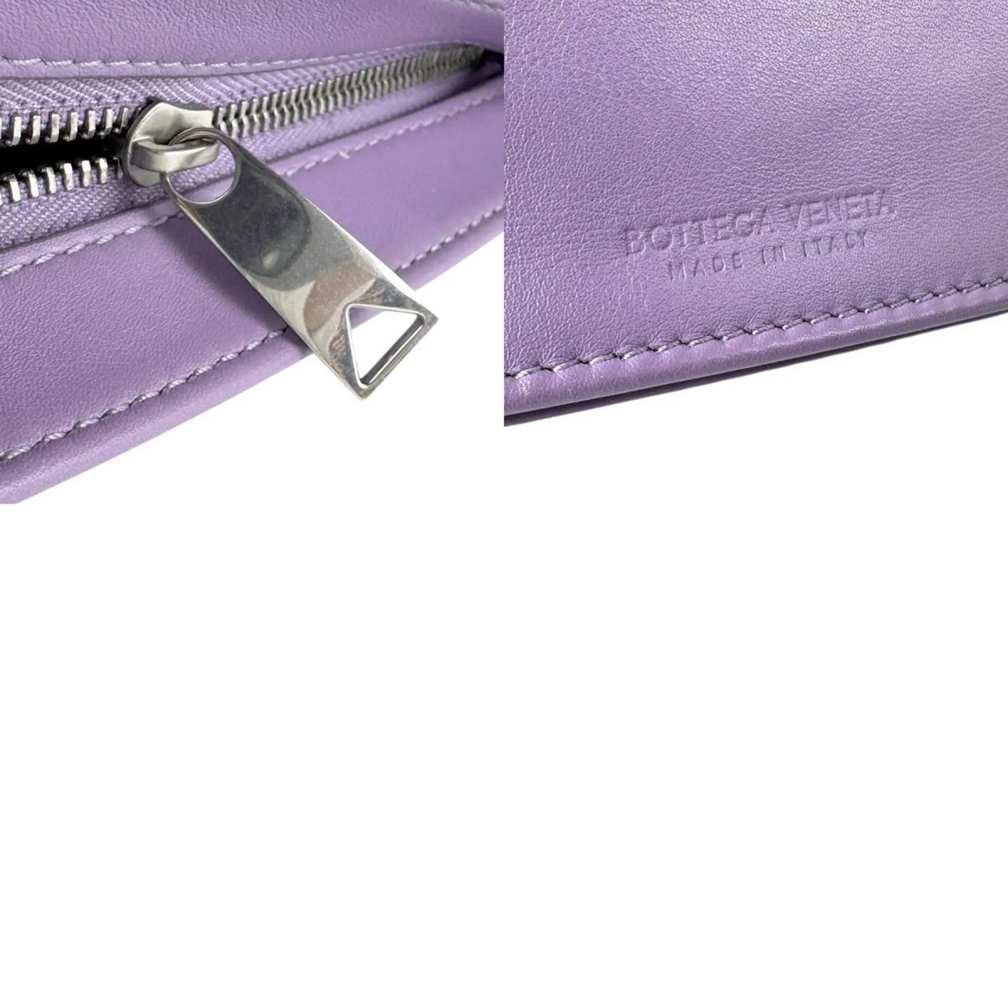 Bottega Veneta Leather Clutch Bag Handbag (Pre-Owned)