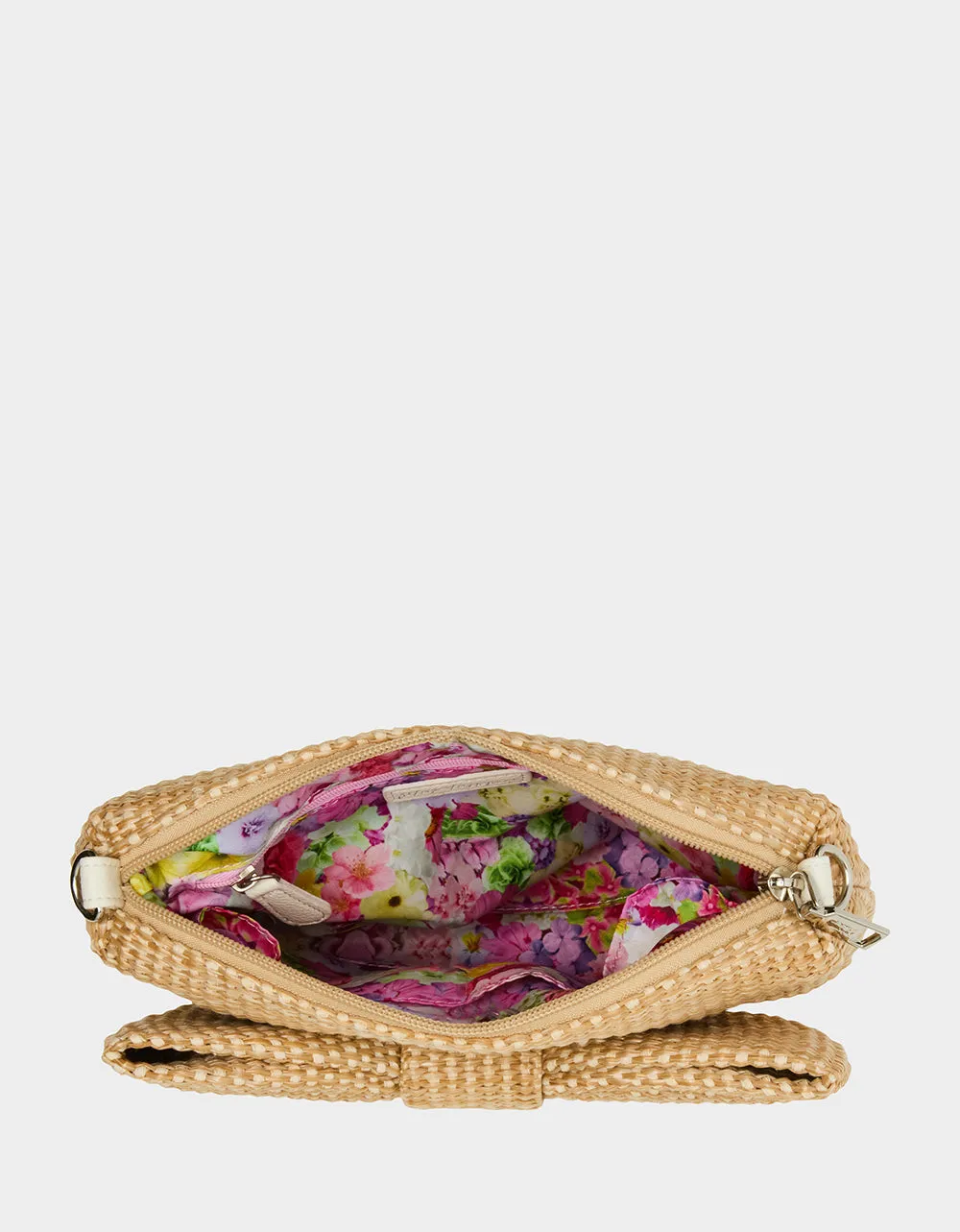 BOW STRAW TOP ZIP NATURAL