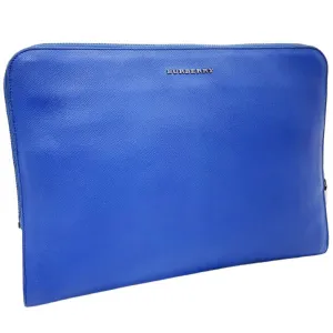 Burberry Burberrys  Leather Clutch Bag Document Case (Pre-Owned)
