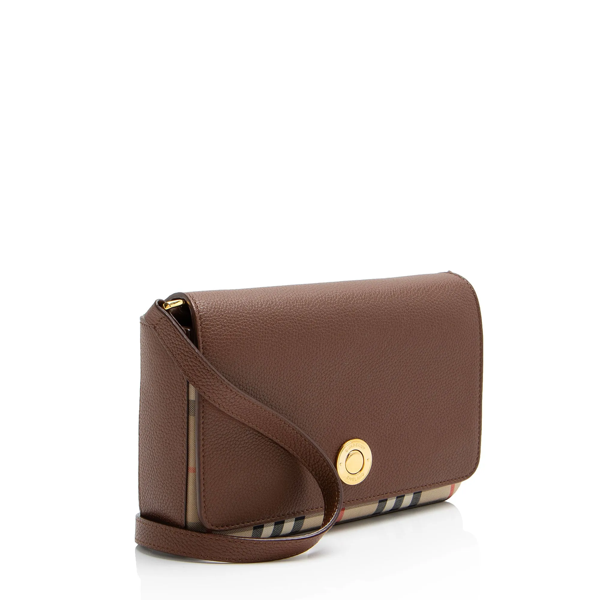 Burberry Calfskin Vintage Check Hampshire Crossbody
