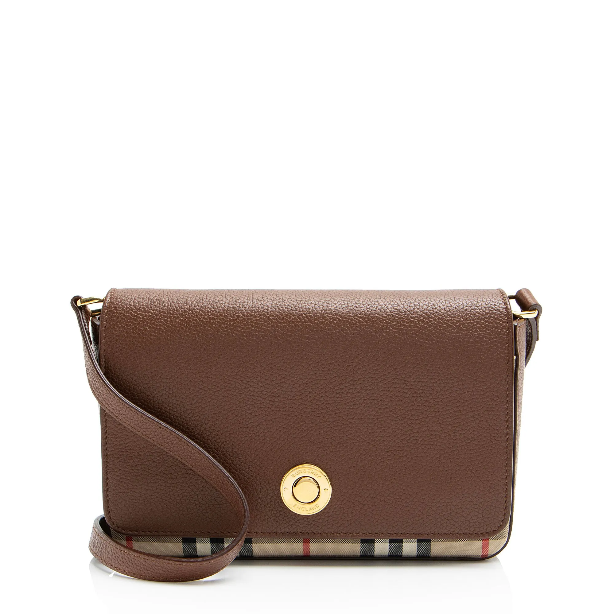 Burberry Calfskin Vintage Check Hampshire Crossbody
