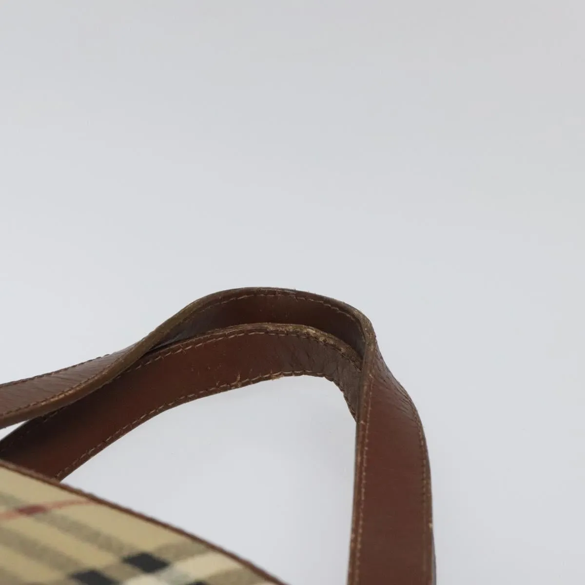 Burberry Haymarket Canvas Handbag (Pre-Owned)