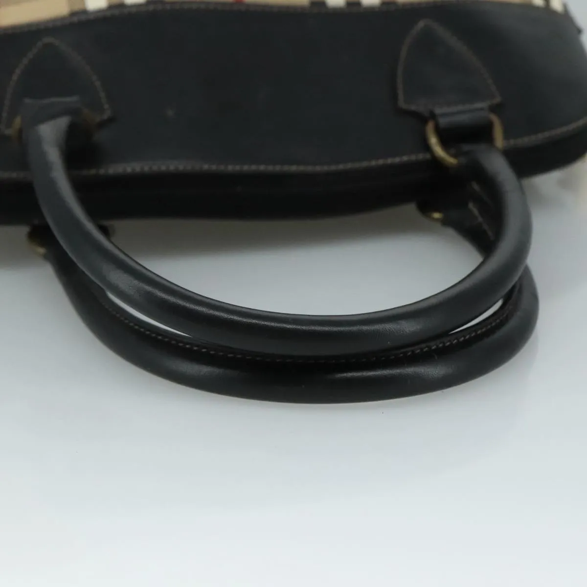 Burberry Haymarket Canvas Handbag (Pre-Owned)