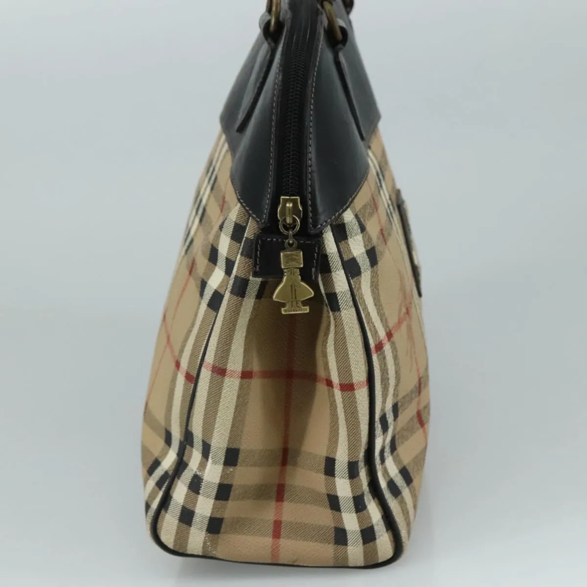Burberry Haymarket Canvas Handbag (Pre-Owned)