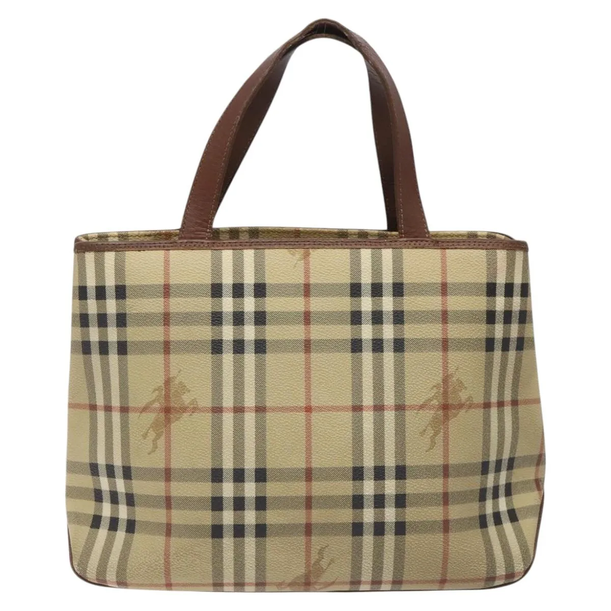 Burberry Haymarket Canvas Handbag (Pre-Owned)