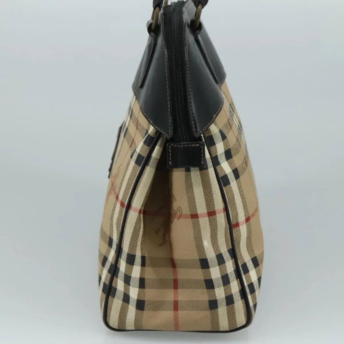 Burberry Haymarket Canvas Handbag (Pre-Owned)