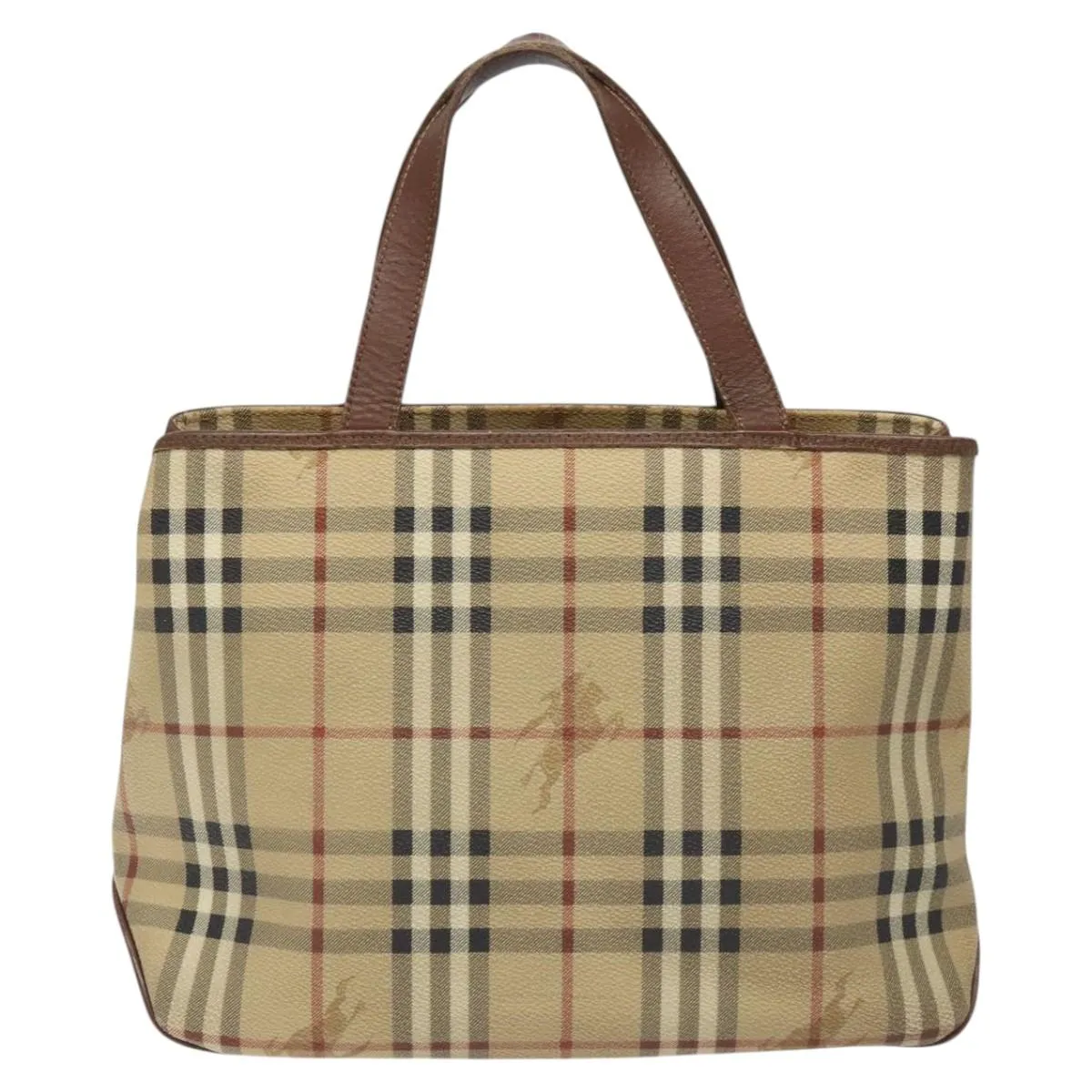Burberry Haymarket Canvas Handbag (Pre-Owned)