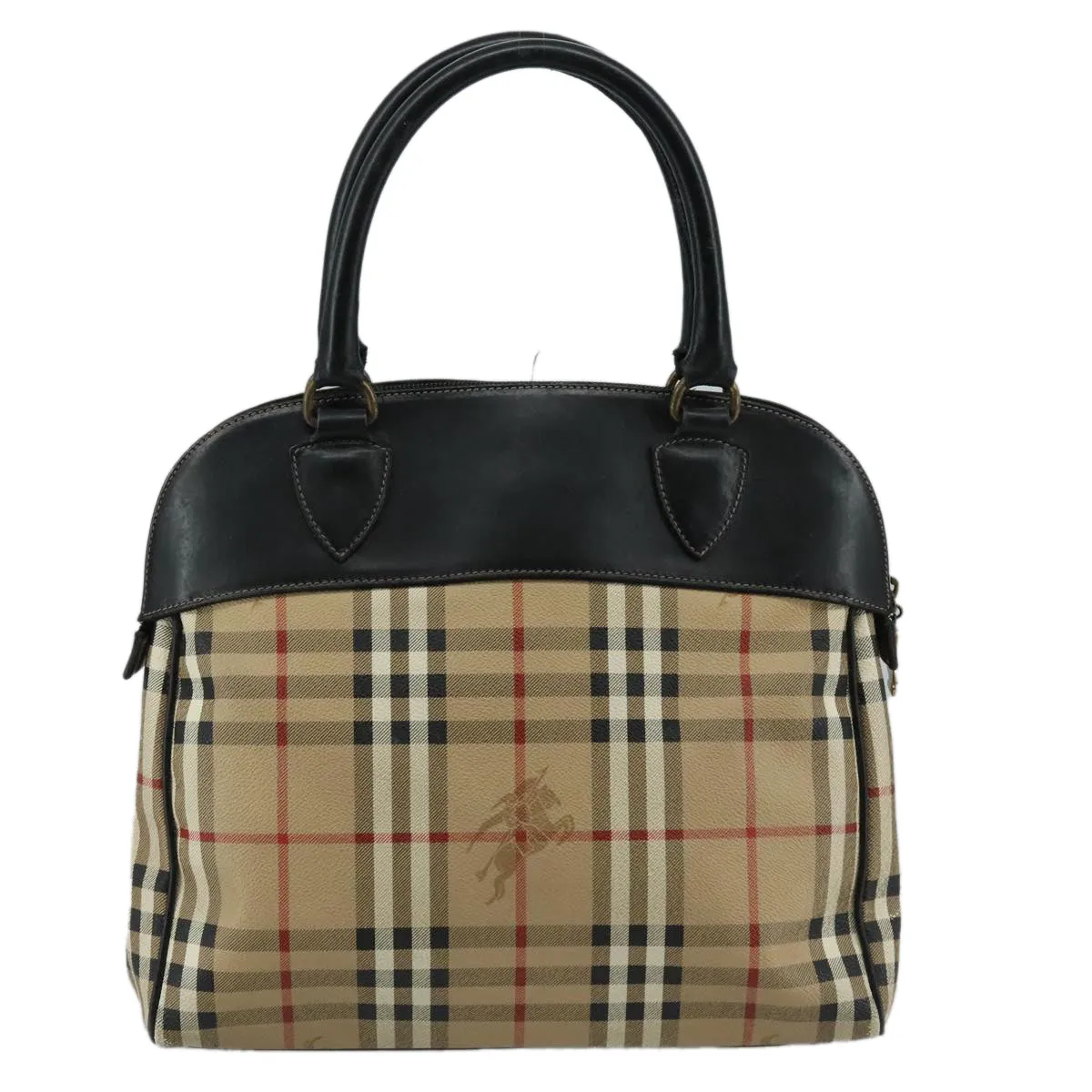 Burberry Haymarket Canvas Handbag (Pre-Owned)