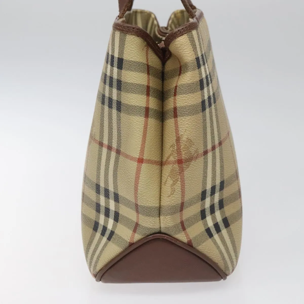 Burberry Haymarket Canvas Handbag (Pre-Owned)