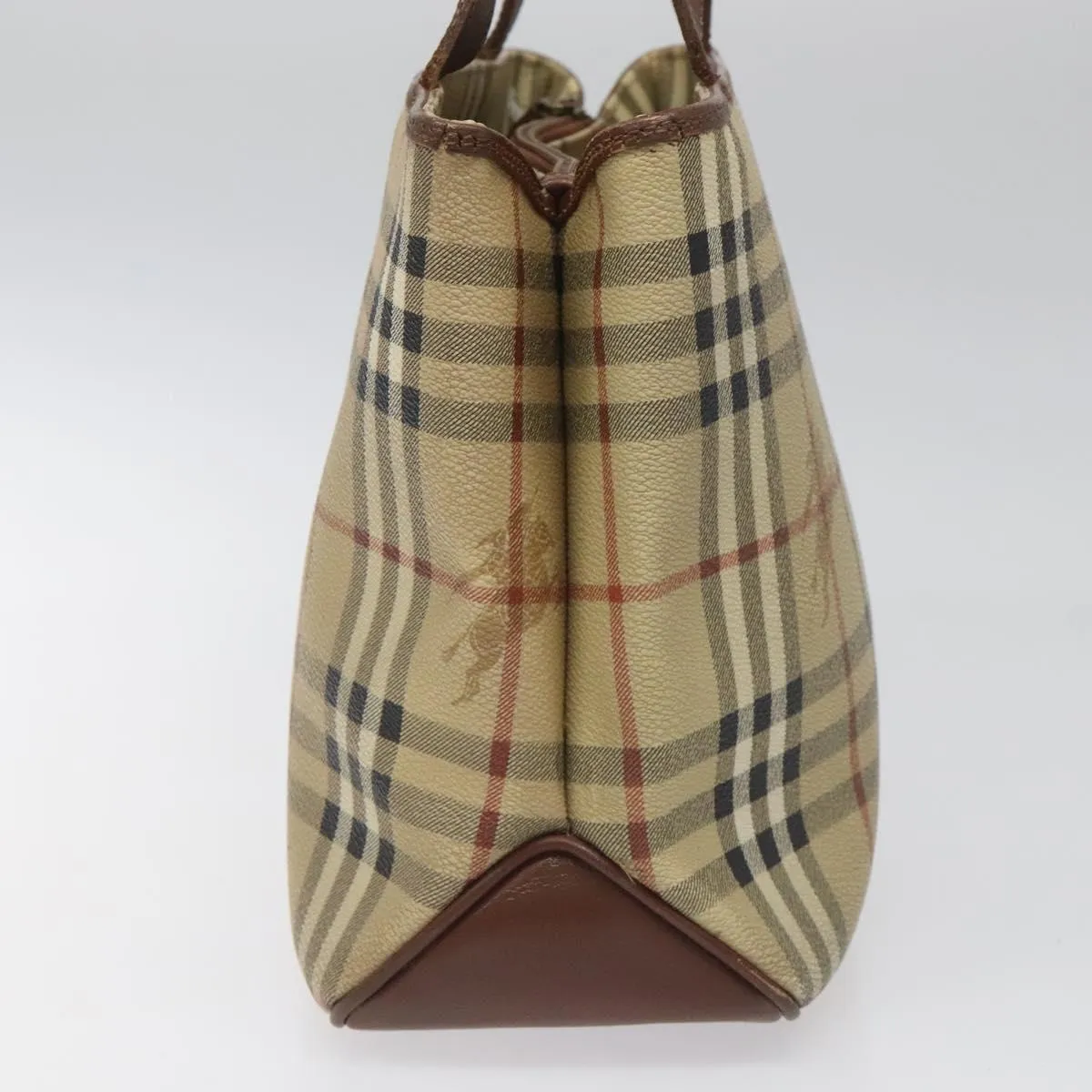 Burberry Haymarket Canvas Handbag (Pre-Owned)