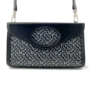 Burberry Leather Clutch Bag Handbag (Pre-Owned)