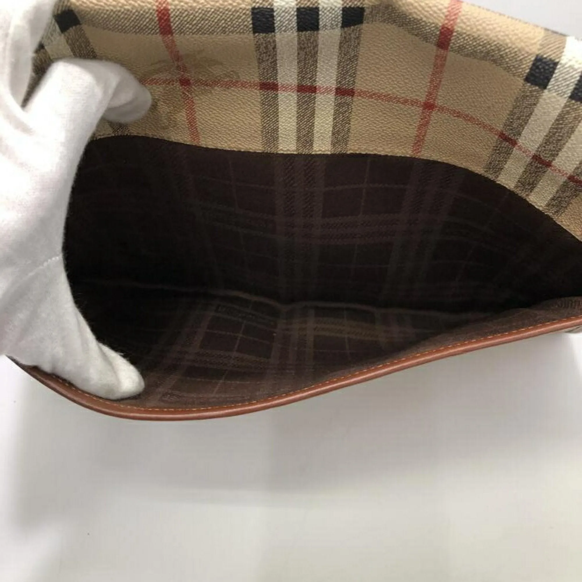 Burberry Nova Check Canvas Clutch Bag (Pre-Owned)