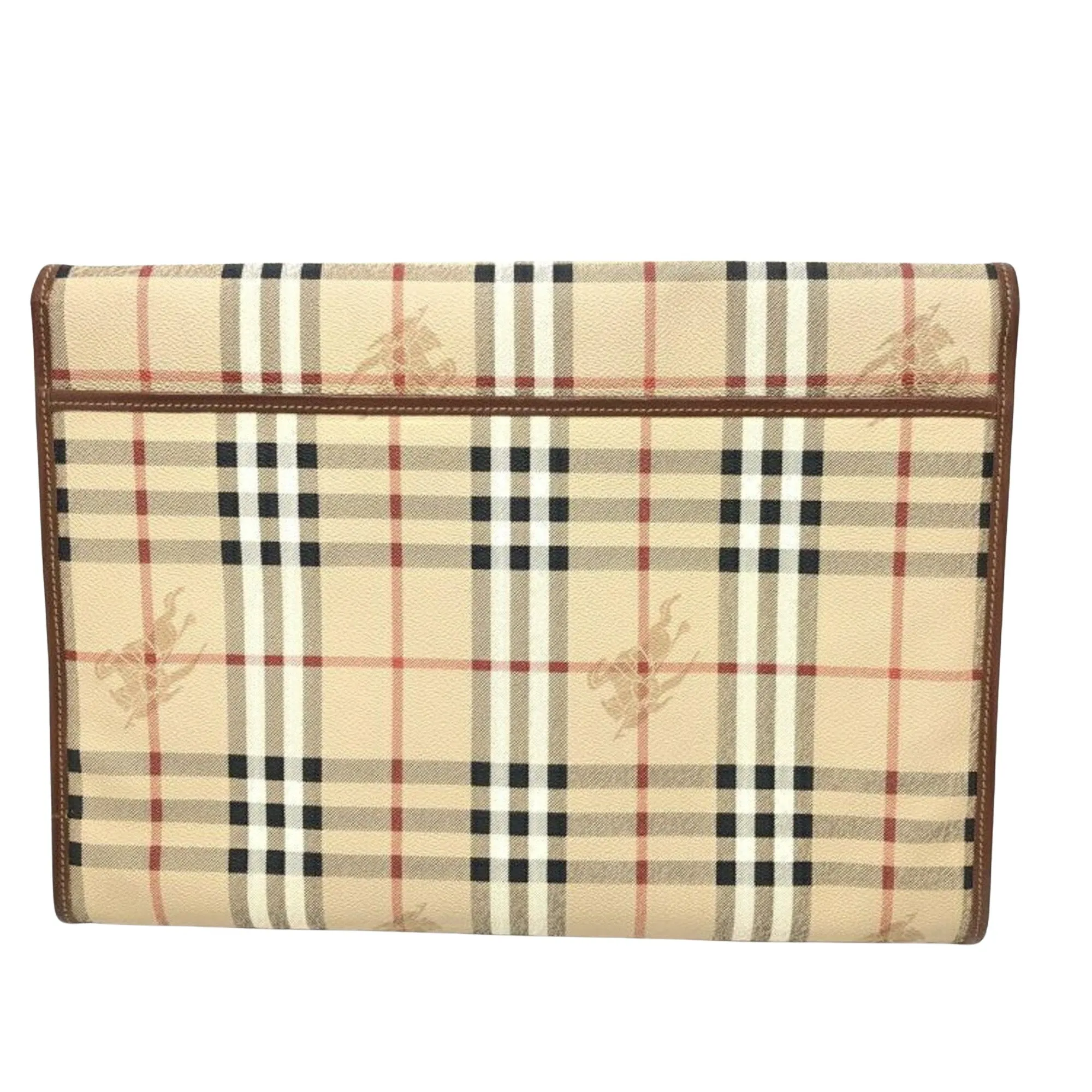 Burberry Nova Check Canvas Clutch Bag (Pre-Owned)