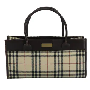 Burberry Nova Check Canvas Handbag (Pre-Owned)