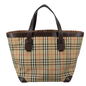 Burberry Nova Check Canvas Handbag (Pre-Owned)