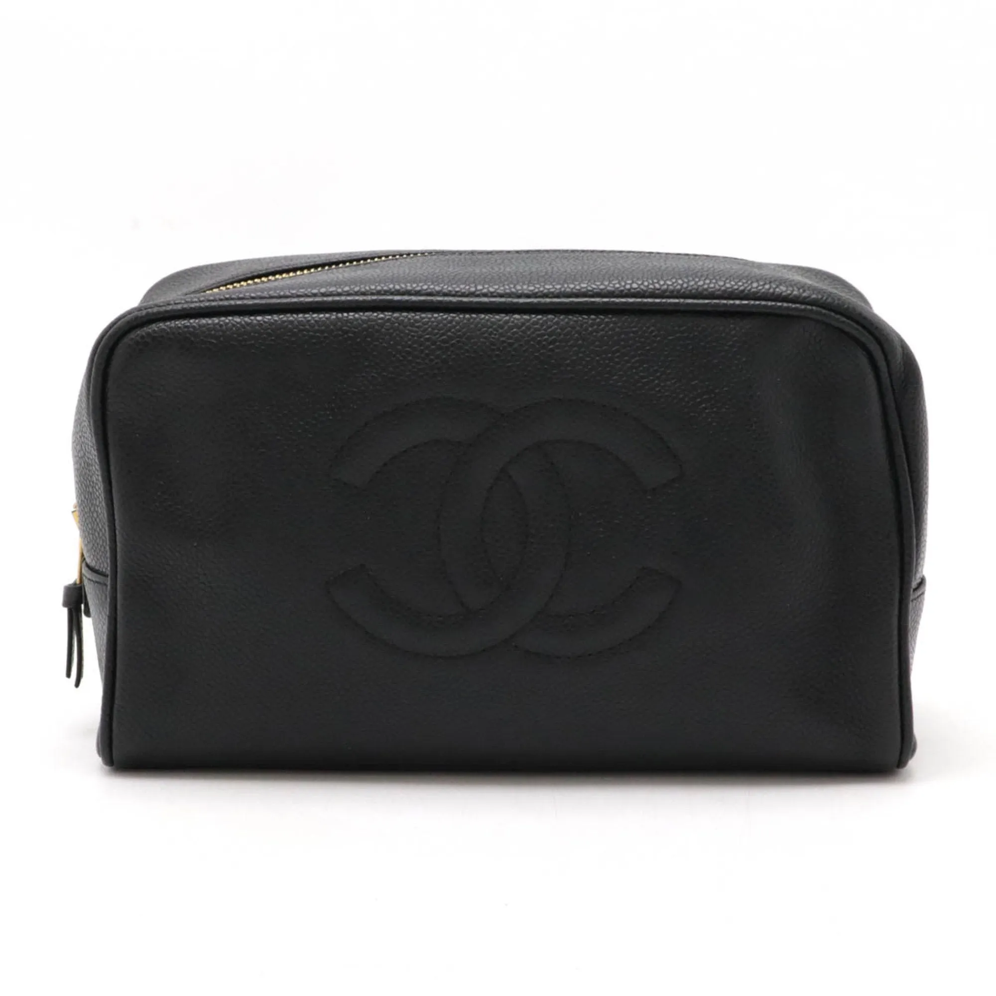 Chanel Grained Calfskin Clutch Bag Pouch (Pre-Owned)