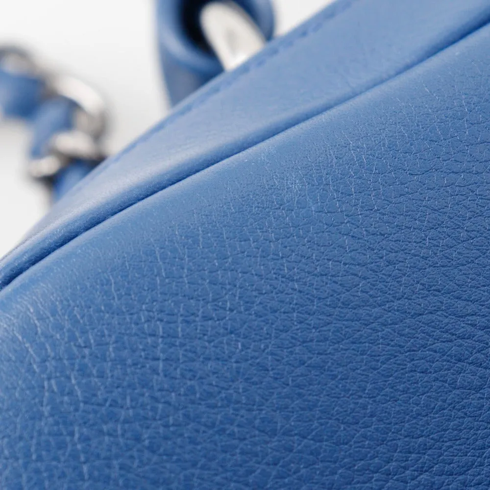 CHANEL Handbag Calfskin Blue 2WAYShoulder Trendy Bowling Bag