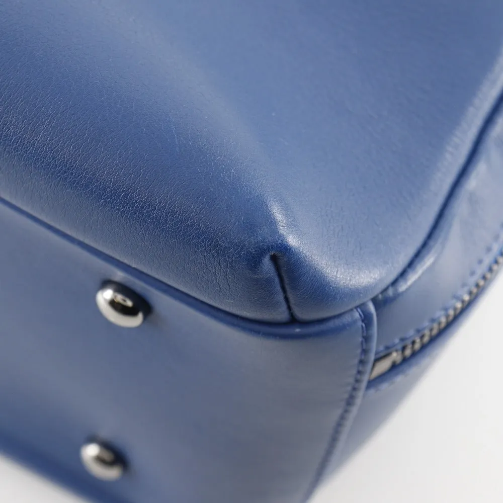 CHANEL Handbag Calfskin Blue 2WAYShoulder Trendy Bowling Bag
