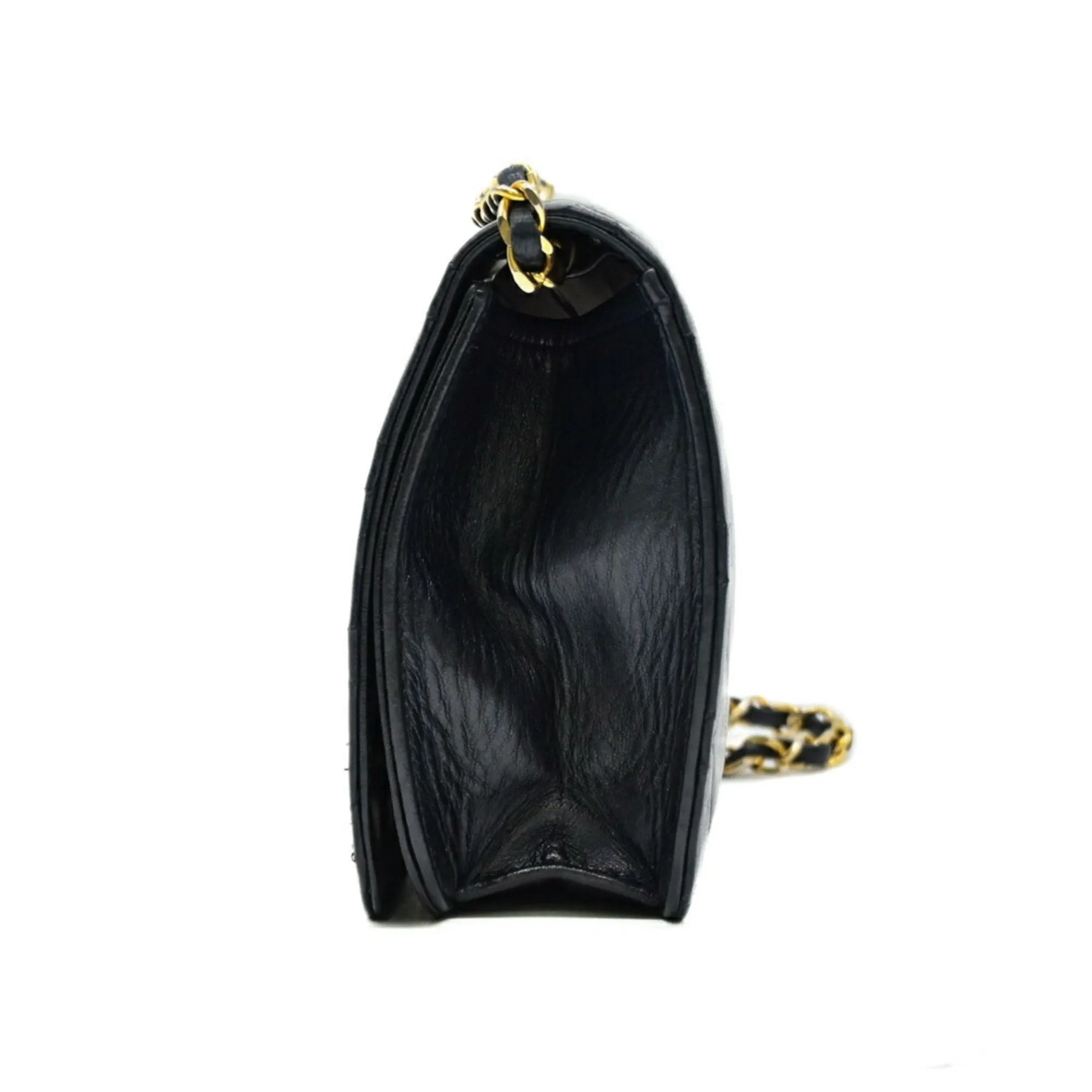 Chanel Leather Clutch Bag Shoulder Bag (Pre-Owned)
