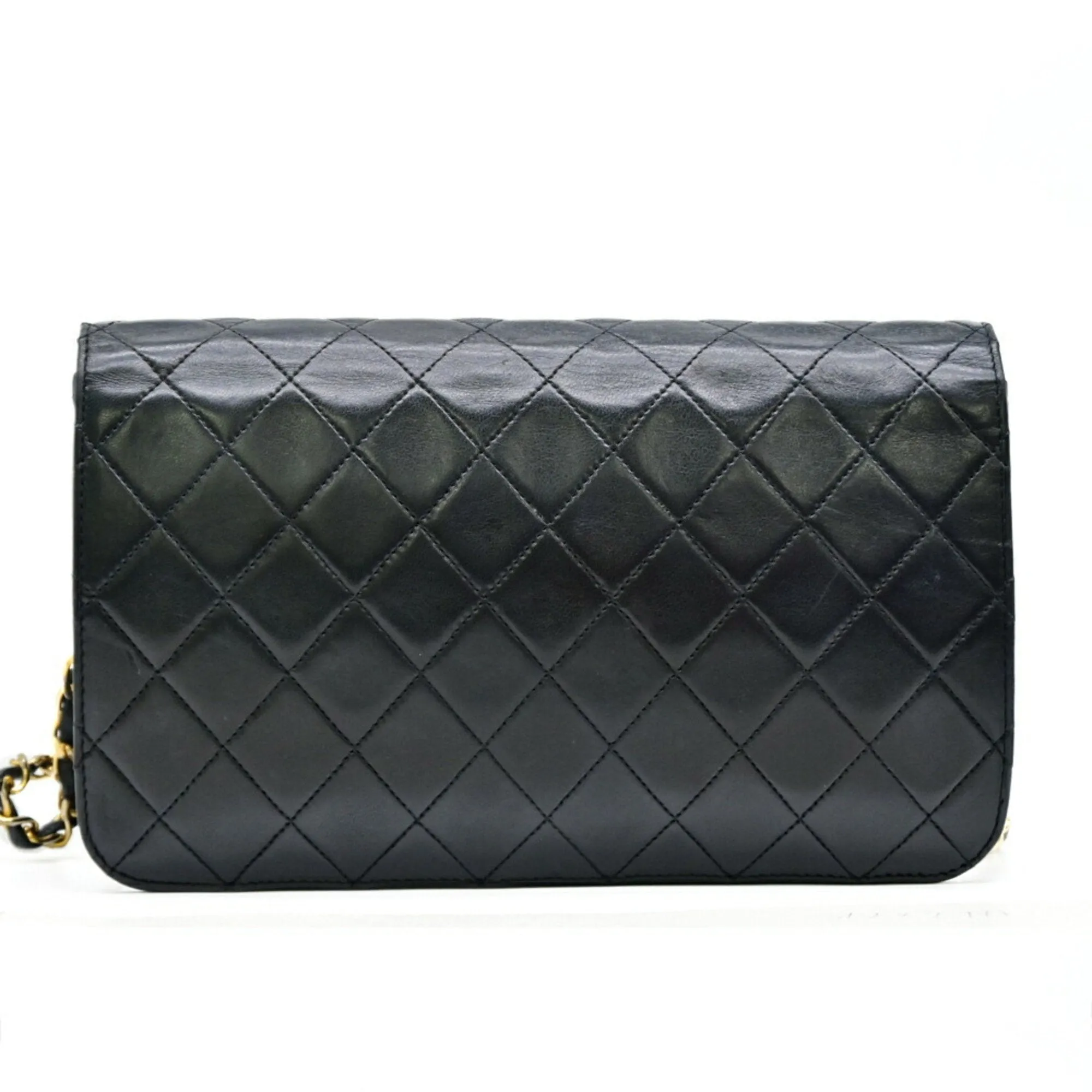 Chanel Leather Clutch Bag Shoulder Bag (Pre-Owned)