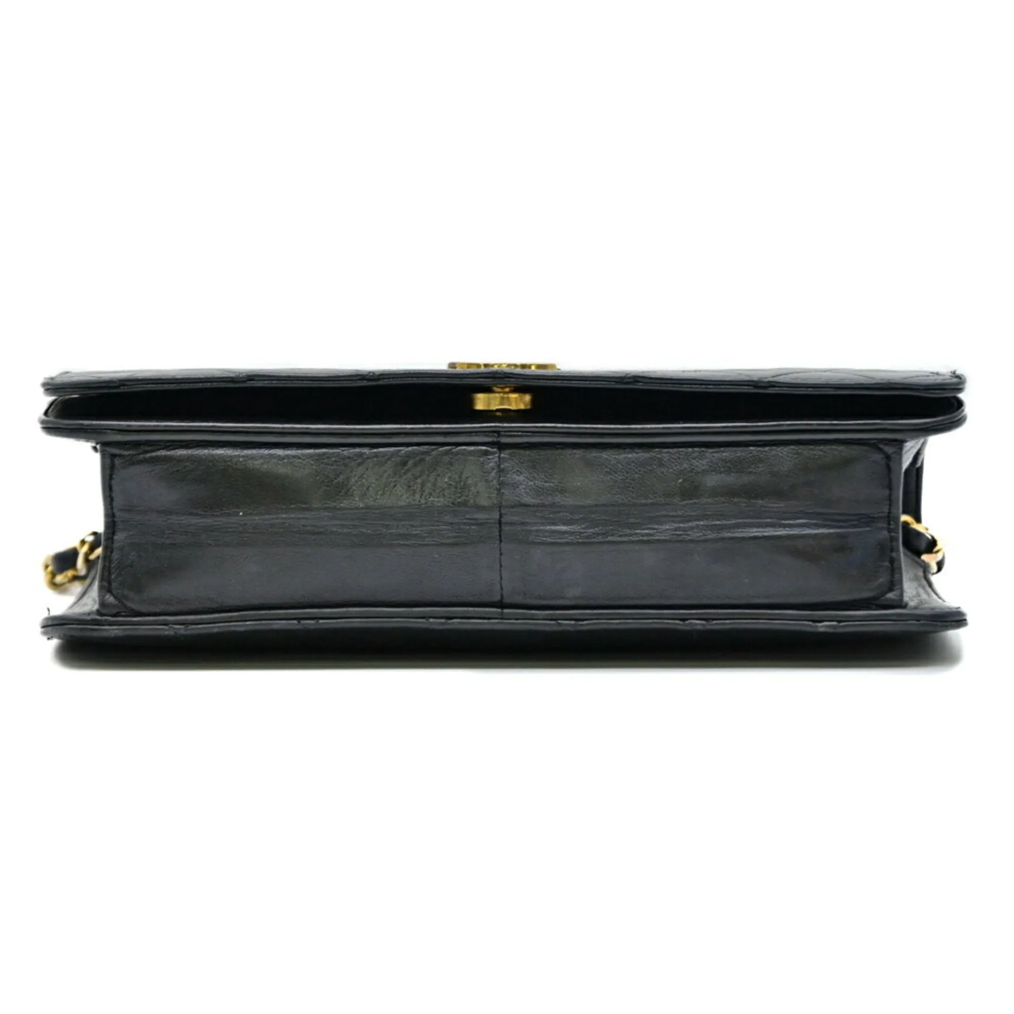Chanel Leather Clutch Bag Shoulder Bag (Pre-Owned)