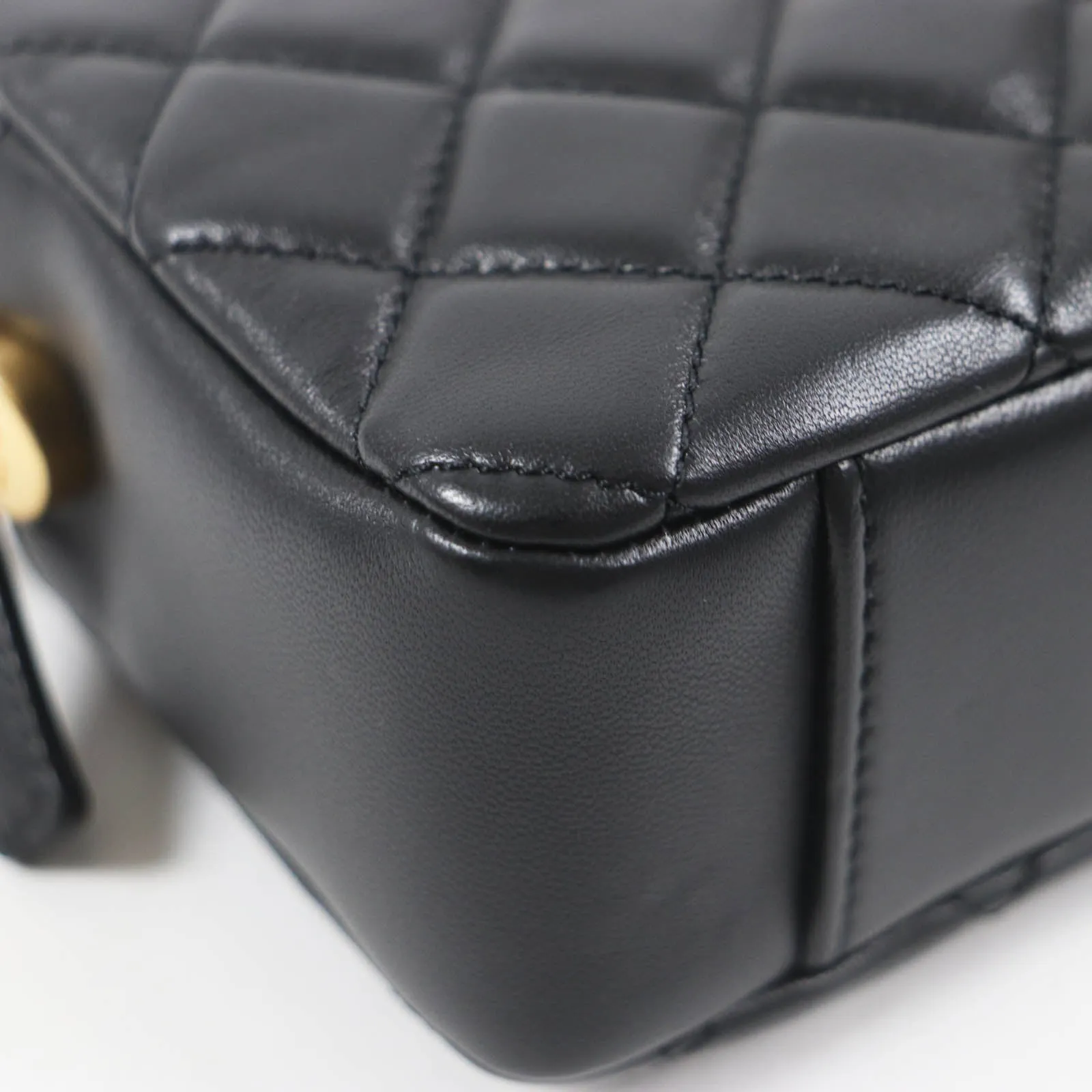 CHANEL Shoulder Bag AS3258 Main: Lambskin black Matrasse Women Used