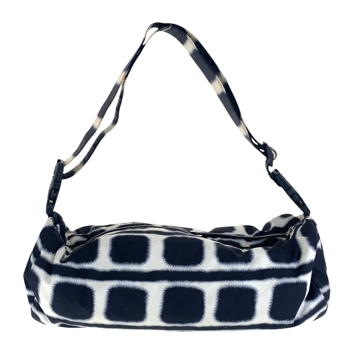 CHANEL Shoulder Bag Nylon Black White SilverMetal Sports line COCO Mark
