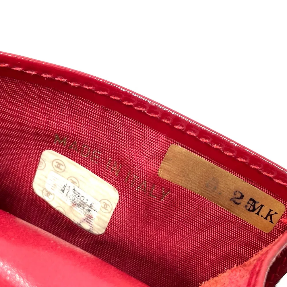 CHANEL Shoulder Bag Patent leather Red CCCOCO Mark Chain pochette