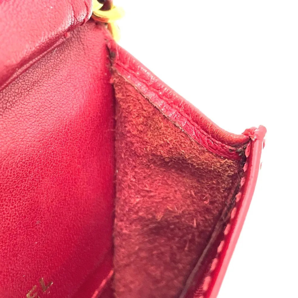 CHANEL Shoulder Bag Patent leather Red CCCOCO Mark Chain pochette