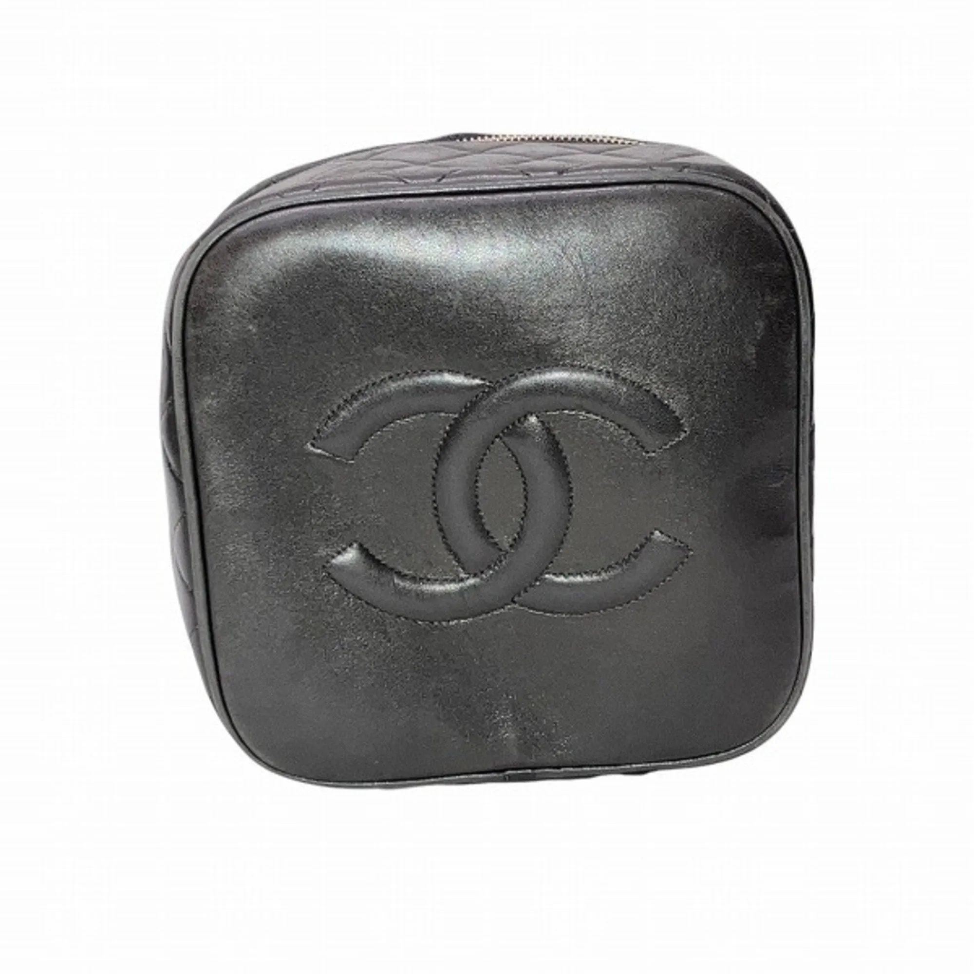 Chanel Vanity Leather Clutch Bag (Pre-Owned)