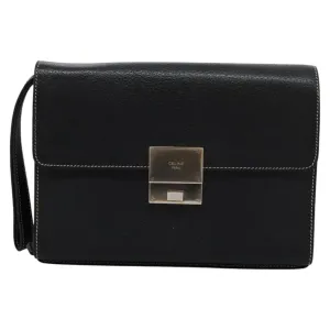 Cline Leather Clutch Bag (Pre-Owned)