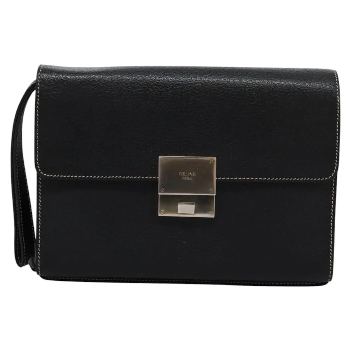 Cline Leather Clutch Bag (Pre-Owned)