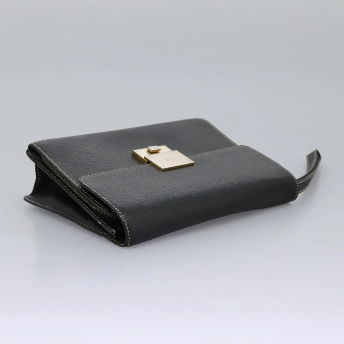 Cline Leather Clutch Bag (Pre-Owned)