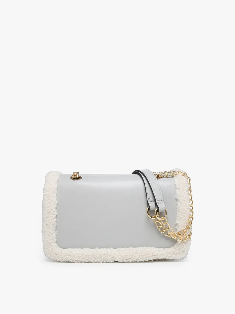 Coco Vegan Sherpa Trim Crossbody
