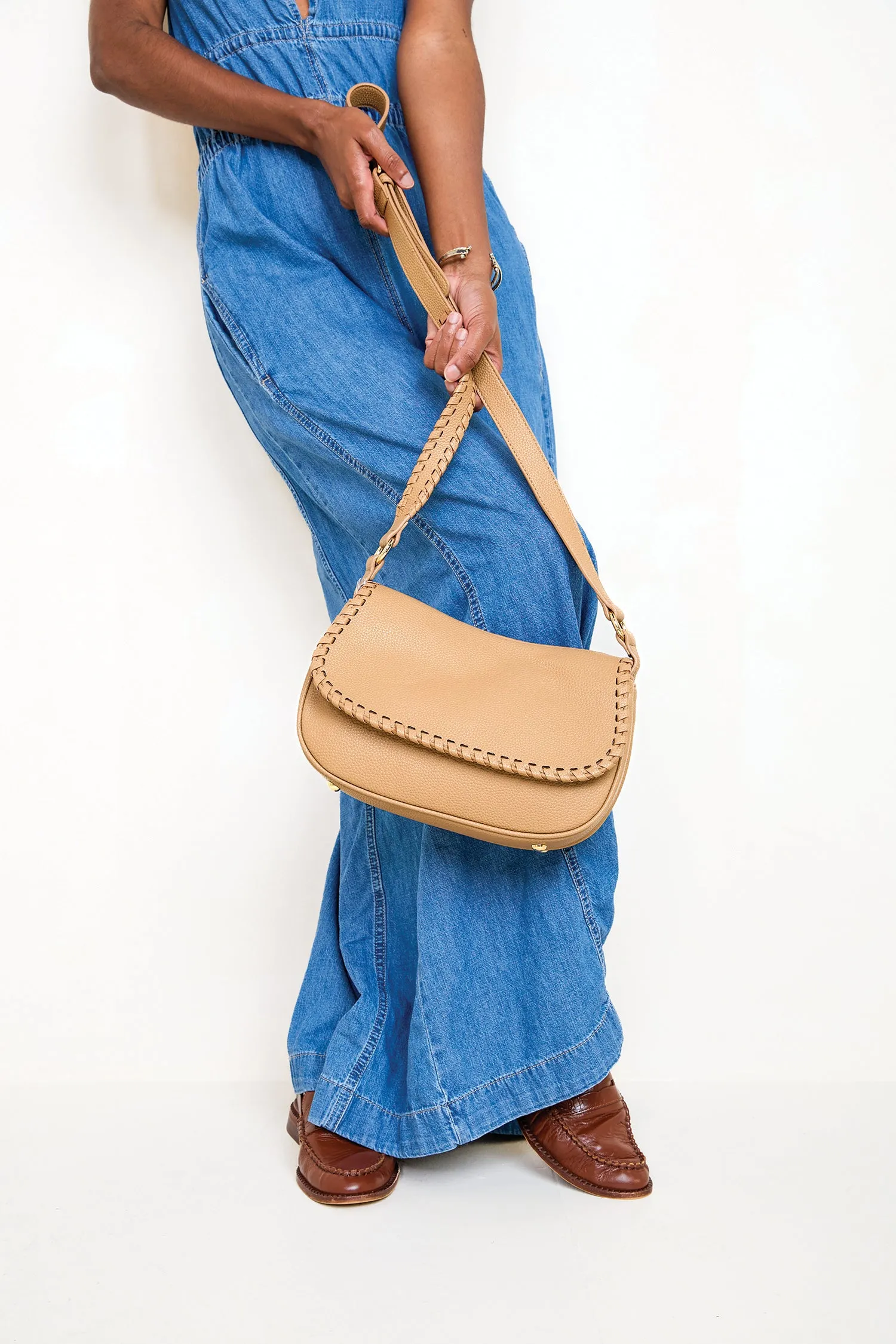 Daia Vegan Whipstitch Crossbody