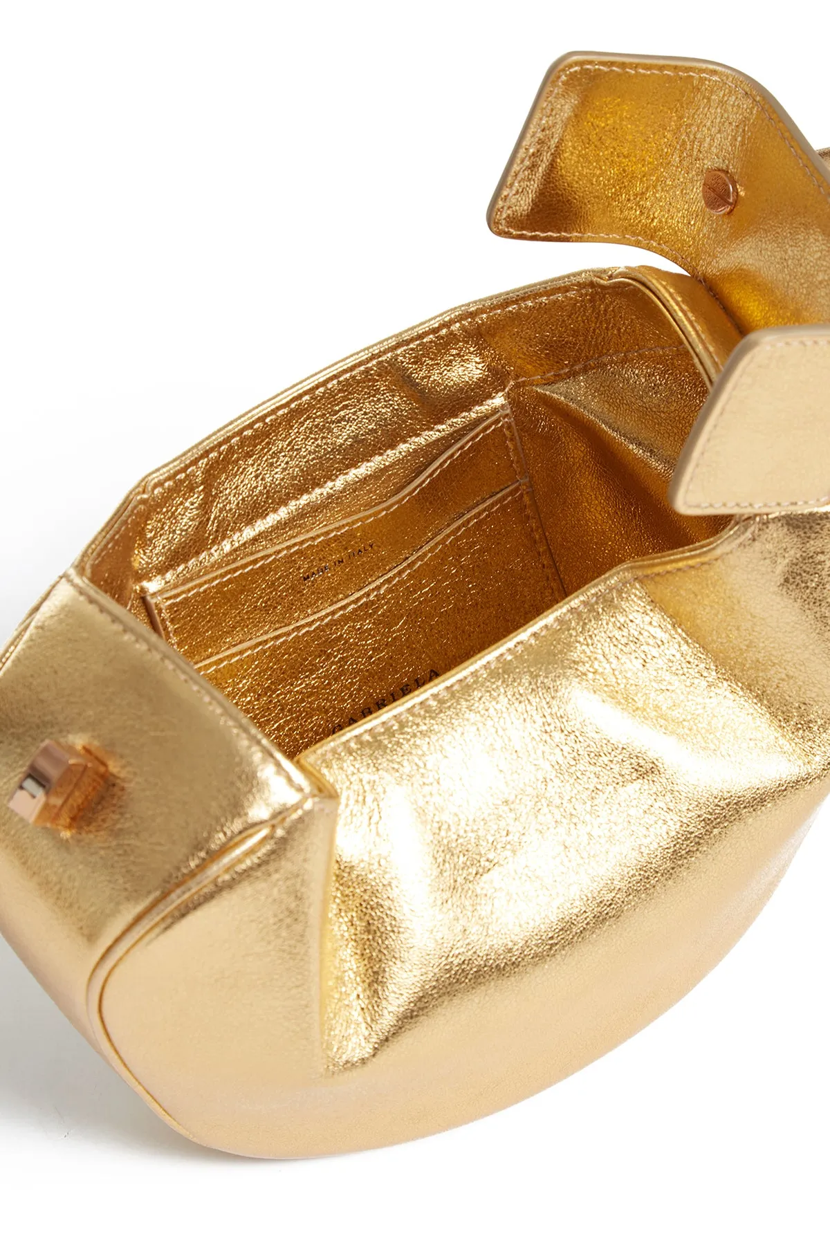 Demi Bag in Gold Metallic Nappa Leather
