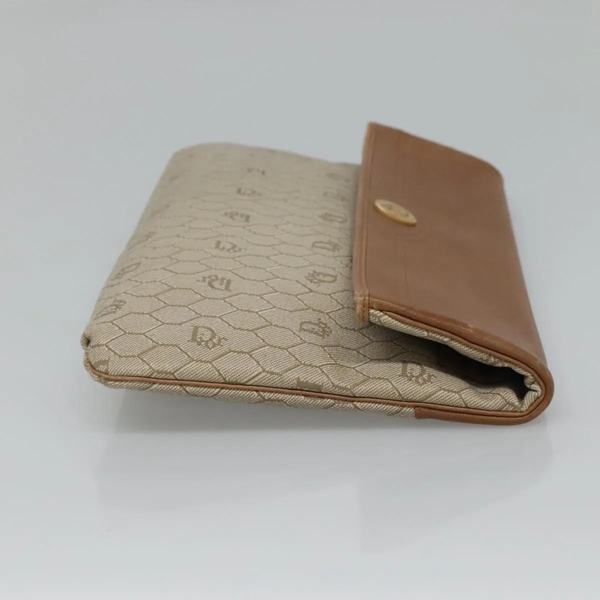 Dior Honeycomb Canvas Clutch Bag (Pre-Owned)