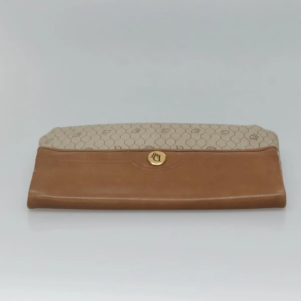 Dior Honeycomb Canvas Clutch Bag (Pre-Owned)
