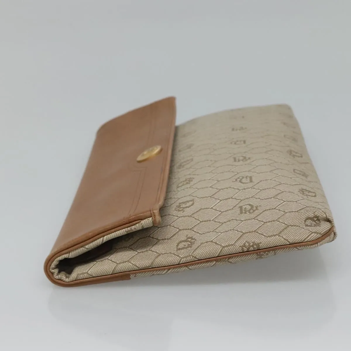 Dior Honeycomb Canvas Clutch Bag (Pre-Owned)