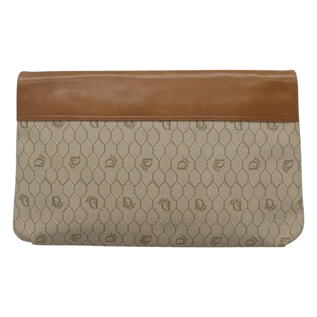 Dior Honeycomb Canvas Clutch Bag (Pre-Owned)