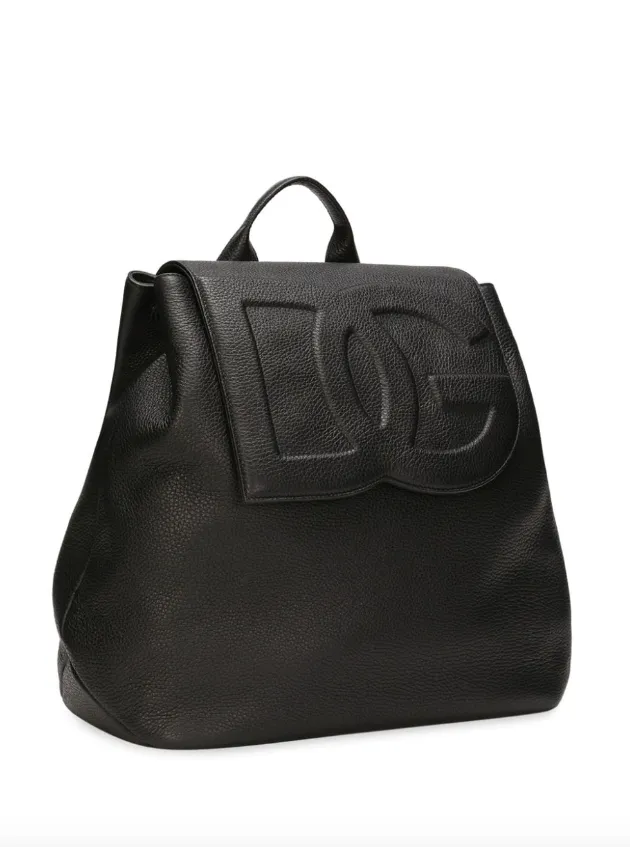 Dolce & Gabbana logo-embossed leather backpack