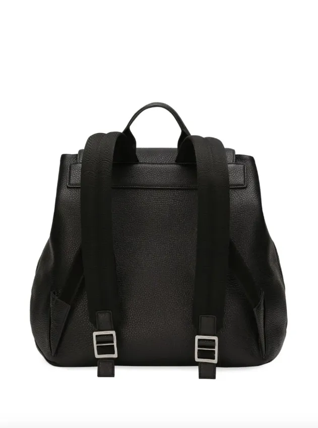 Dolce & Gabbana logo-embossed leather backpack