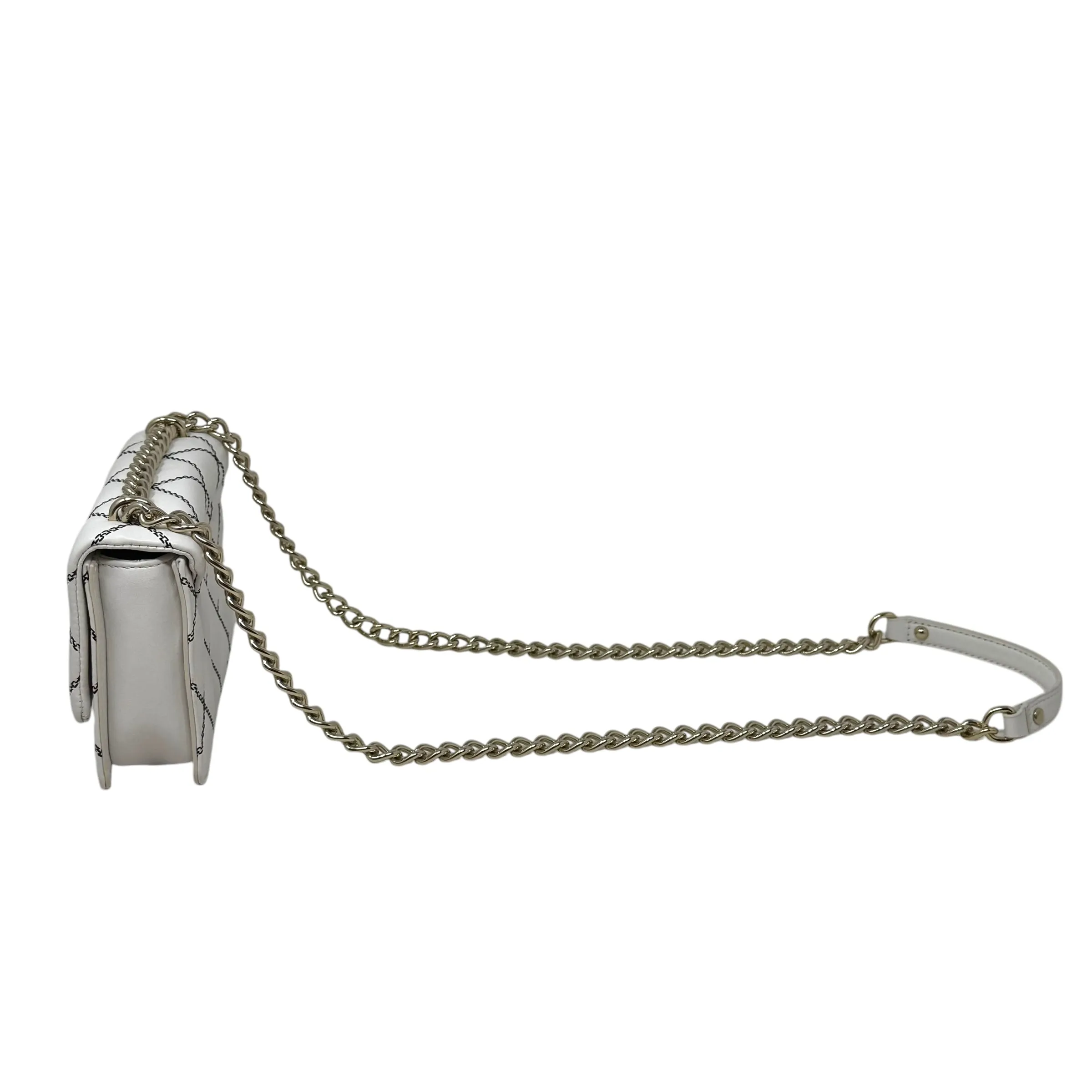 Emerson Place Mini Lawren Quilted Leather Crossbody Designer By Kate Spade In Cement/Black, Size: Medium