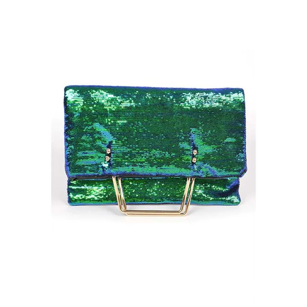 FASHNZFAB Convertible Sequins Folding Clutch