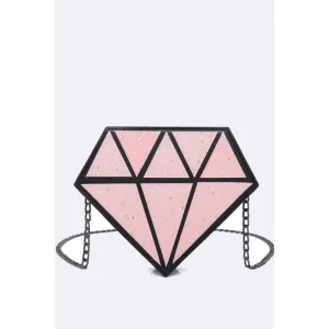 FASHNZFAB Glitter Diamond Convertible Clutch Bag