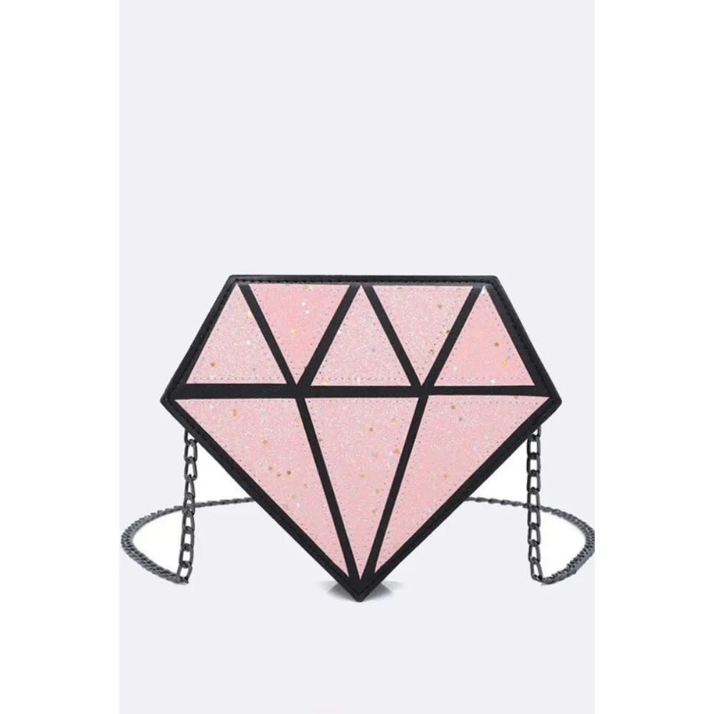 FASHNZFAB Glitter Diamond Convertible Clutch Bag