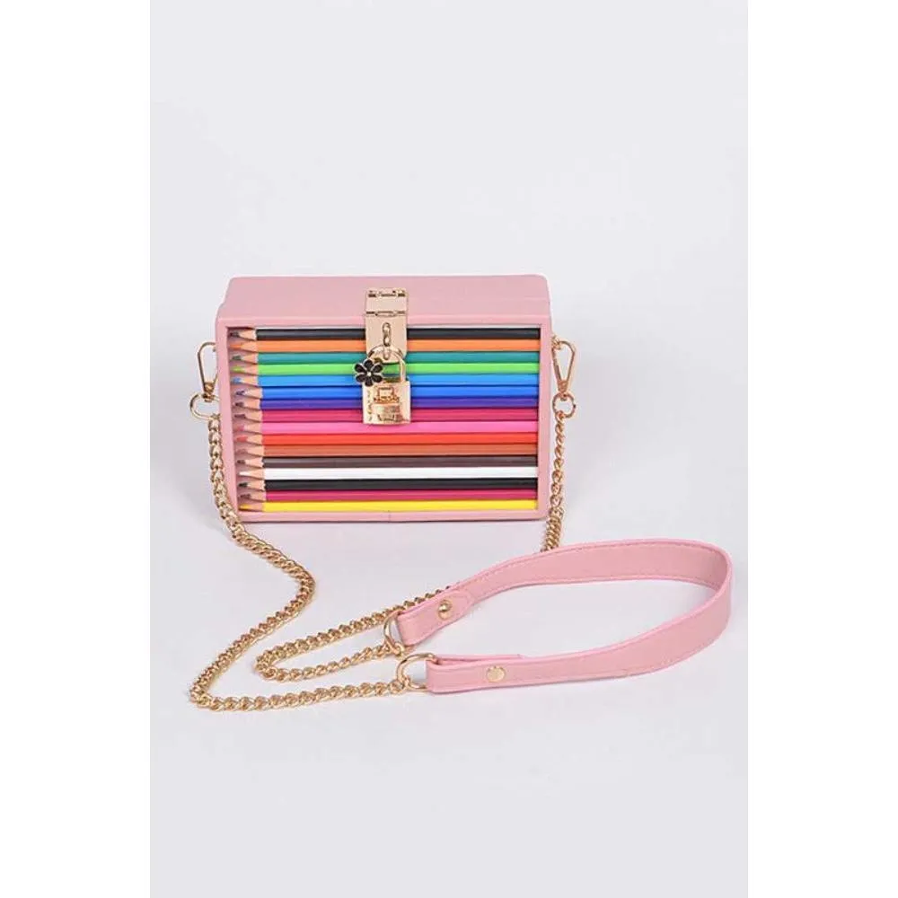 FASHNZFAB Iconic Locket Color Pencil Box Clutch